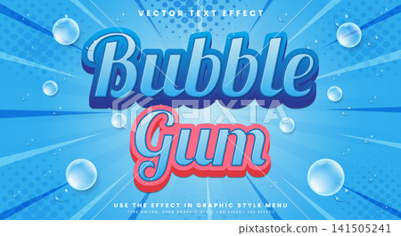 Bubble Gum 3d editable text effect Template Bubble Gum 3d editable text effect Template 141505241