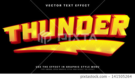 Thunder editable text effect Template 141505264