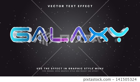 Galaxy 3D editable text effect 141505324