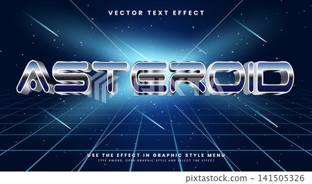 Asteroid 3D editable text effect Template Asteroid 3D editable text effect Template 141505326