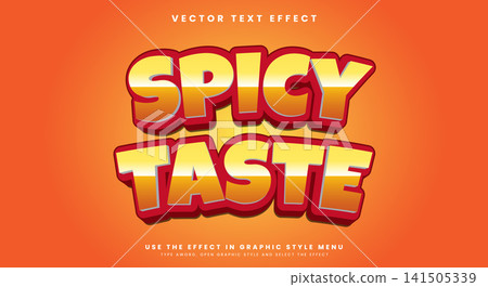 Spicy Taste 3D Editable text effect Spicy Taste 3D Editable text effect 141505339