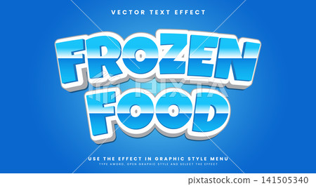 Frozen Food 3d Editable text effect Frozen Food 3d Editable text effect 141505340