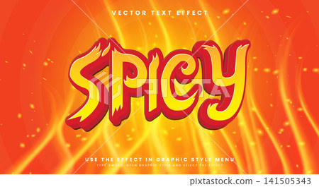 Spicy editable text effect template Spicy editable text effect template 141505343