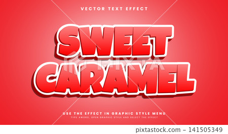 Sweet Caramel 3d editable text effect Template Sweet Caramel 3d editable text effect Template 141505349