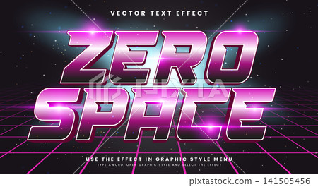 Zero Space glow Galaxy 3D editable text effect Template Zero Space glow Galaxy 3D editable text effect Template 141505456
