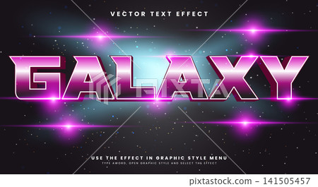 Galaxy Glow Style 3D editable text effect Template Galaxy Glow Style 3D editable text effect Template 141505457