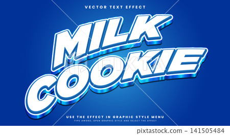 Milk Cookie Editable Text effect Template 141505484