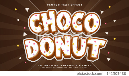 Choco donut editable text effect Template 141505488