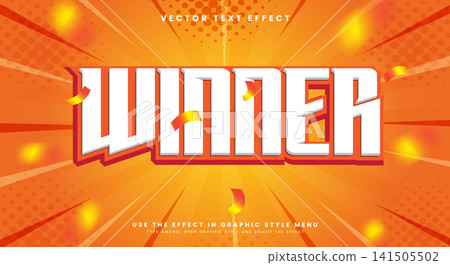 Winner 3D editable Text Effect Template design Winner 3D editable Text Effect Template design 141505502