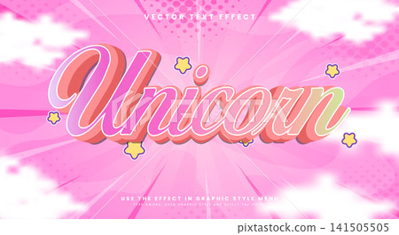 Unicorn 3d editable text effect template Unicorn 3d editable text effect template 141505505