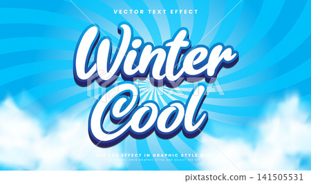 Winter Cool editable text effect template Winter Cool editable text effect template 141505531