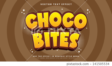 Choco Bites Modern Style Editable Text effect Choco Bites Modern Style Editable Text effect 141505534
