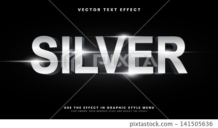 Silver editable text effect Template Silver editable text effect Template 141505636