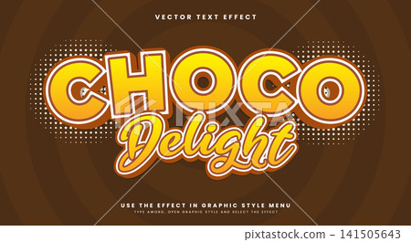 Choco Delight editable text effect template Choco Delight editable text effect template 141505643