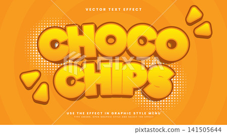 Choco Chips editable text effect template Choco Chips editable text effect template 141505644