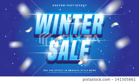 Winter Sale Shiny Style editable text effect Winter Sale Shiny Style editable text effect 141505661
