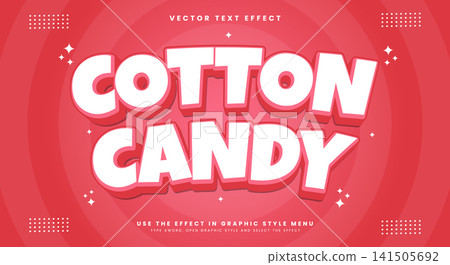 Cotton Candy editable text effect Template Cotton Candy editable text effect Template 141505692