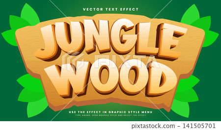 Jungle Wood editable text effect Template 141505701