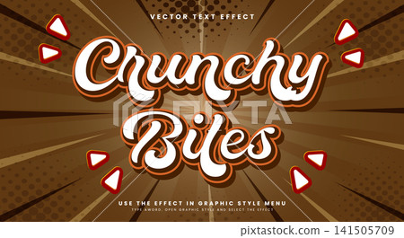 Crunchy Bites Editable Text effect Template Crunchy Bites Editable Text effect Template 141505709