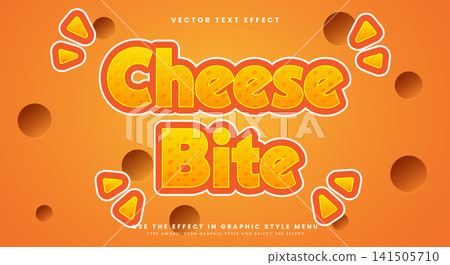 Cheese Bite editable text effect Template Cheese Bite editable text effect Template 141505710
