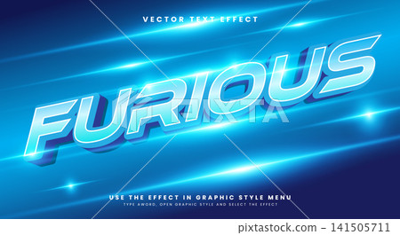 Furious blue Neon Color 3D editable Text Effect Furious blue Neon Color 3D editable Text Effect 141505711