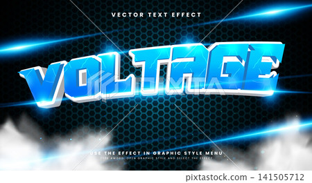 Voltage 3D editable text effect template Voltage 3D editable text effect template 141505712