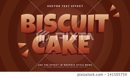 Biscuit Cake 3d Editable Text effect 141505759