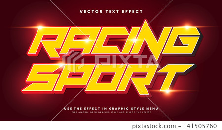 Racing Sport editable text effect Template Racing Sport editable text effect Template 141505760