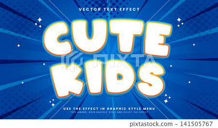 Cute kids 3d Editable Text Effect Cute kids 3d Editable Text Effect 141505767