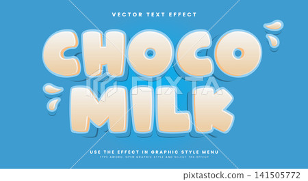 Choco Milk 3d editable text effect Template Choco Milk 3d editable text effect Template 141505772