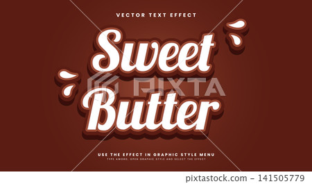Sweet Butter editable text effect template Sweet Butter editable text effect template 141505779