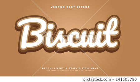 Biscuit editable text effect template Biscuit editable text effect template 141505780