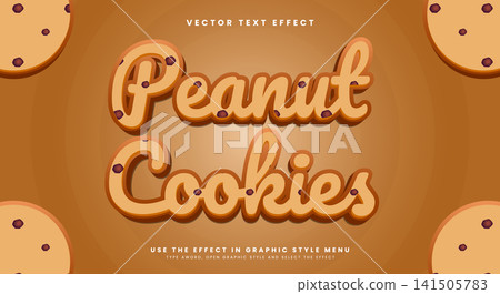 Peanut Cookies cute style editable text 141505783