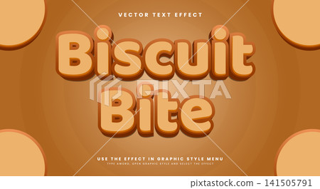 Biscuit Bite editable text effect Template Biscuit Bite editable text effect Template 141505791