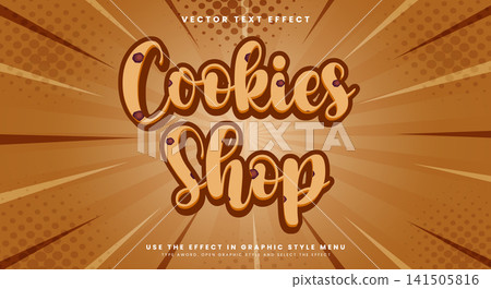 Cookies Shop editable text effect template Cookies Shop editable text effect template 141505816