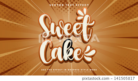 Sweet Cake editable text effect Template Sweet Cake editable text effect Template 141505817