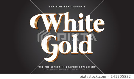 White Gold sparkle style editable text effect White Gold sparkle style editable text effect 141505822