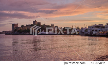 Bodrum ,Turkey- May 27 2026: Bodrum Castle (Turkish: Bodrum Kalesi) is a historical fortification located in southwest Turkey in the port city of Bodrum, Sunset shot Bodrum ,Turkey- May 27 2026: Bodrum Castle (Turkish: Bodrum Kalesi) is a historical fortification located in southwest Turkey in the port city of Bodrum, Sunset shot 141505894