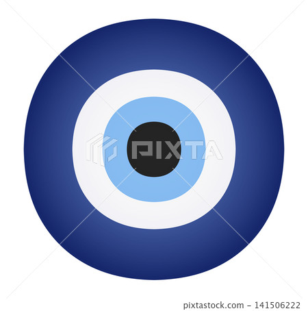 Simple vector evil eye good luck symbol, Greek talisman, amulet for stickers, apparel and product design 141506222
