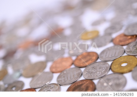 Japanese yen coin background material 141506293