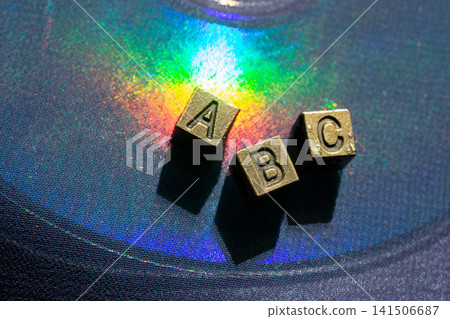 ABC Word text on wooden cube blocks ABC Word text on wooden cube blocks 141506687