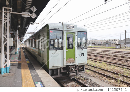 April 30 2026 a Train waiting Koriyama Station platform April 30 2026 a Train waiting Koriyama Station platform 141507341