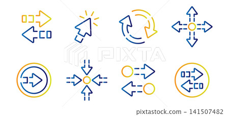 A set of vector arrow icons containing cursor, change, toggle, up, down, and refresh icons A set of vector arrow icons containing cursor, change, toggle, up, down, and refresh icons 141507482