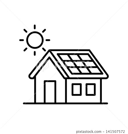 solar, panel, house 141507572