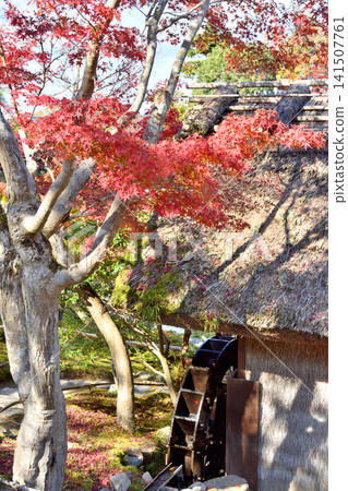 The waterwheel at Yoshikien Garden The waterwheel at Yoshikien Garden 141507761