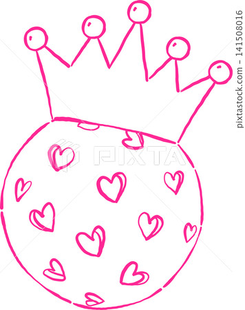 Girly Coquette Pickleball Outline Hand Drawn, Heart Ball with Crown Whimsical Sketchy Retro Vintage Sport Girly Coquette Pickleball Outline Hand Drawn, Heart Ball with Crown Whimsical Sketchy Retro Vintage Sport 141508016