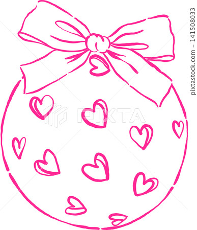 Girly Coquette Pickleball Outline Hand Drawn, Heart Ball with Bow Whimsical Sketchy Retro Vintage Sport Girly Coquette Pickleball Outline Hand Drawn, Heart Ball with Bow Whimsical Sketchy Retro Vintage Sport 141508033