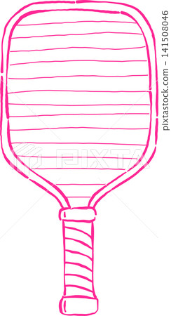Girly Pickleball Paddle Horizontal Line Outline Hand Drawn Whimsical Sketchy Retro Vintage Sport Girly Pickleball Paddle Horizontal Line Outline Hand Drawn Whimsical Sketchy Retro Vintage Sport 141508046