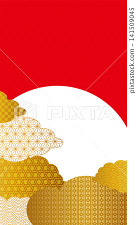 Gold Japanese pattern background, gold gradient, New Year's background illustration Gold Japanese pattern background, gold gradient, New Year's background illustration 141509045