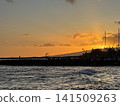 The sea dyed by the setting sun 141509263